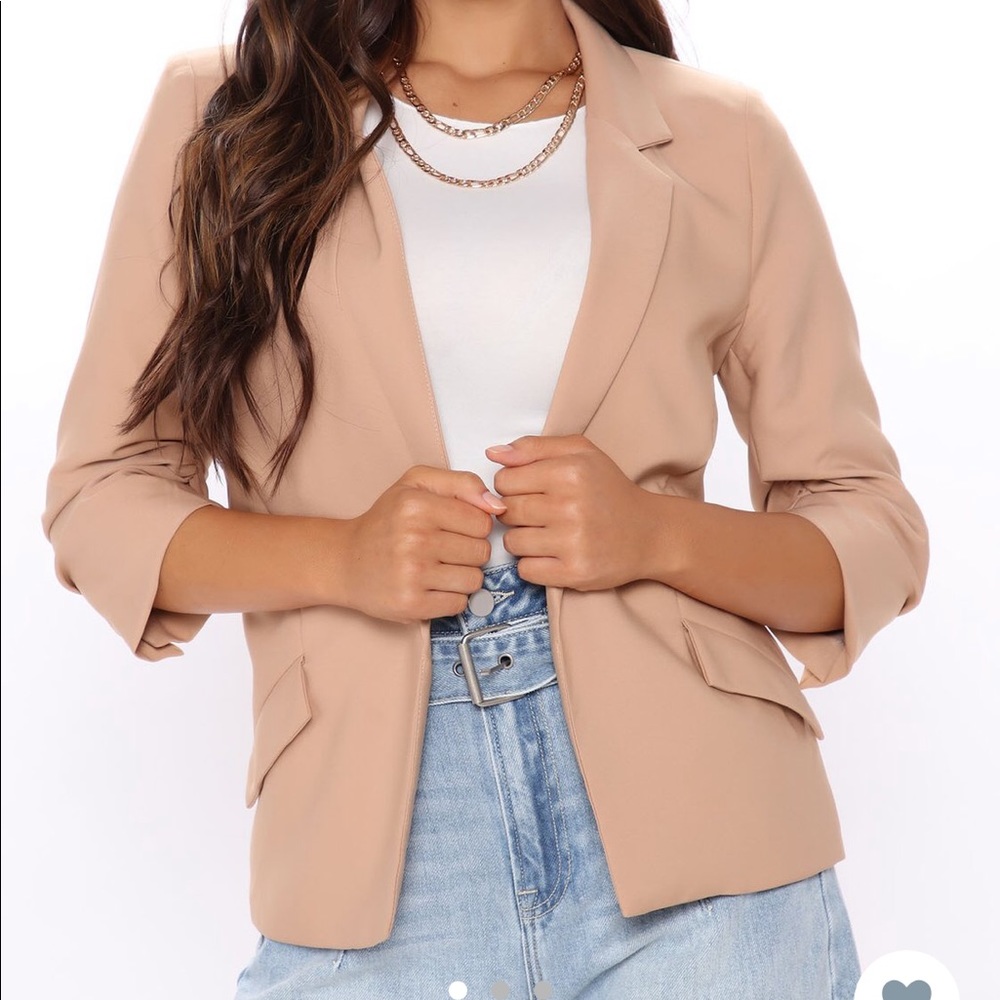 (2 FOR $30) NWT 3/4 Camel colorFashion Nova Blazer